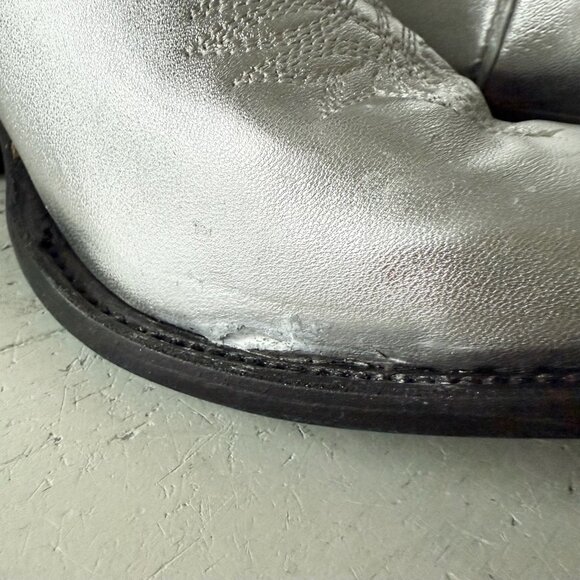 Lane SMOKESHOW Womens Cowboy Boots 7 Silver Trail Western Cowgirl Mid Calf Tall - Picture 2 of 16